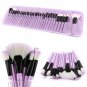 32Pcs Makeup Brushes Set Eyeshadow Lip Powder Concealer Brushes & Purple Bag US