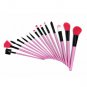 New 15Pcs  Makeup Brushes Powder Foundation Eyeshadow Lip Pencil Pink Need Use