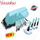 32Pcs Blue Wood Makeup Brushes Powder Foundation Eyebrow Blush Tool Hot Gift