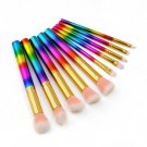 10Pcs Soft Cosmetic Makeup Brush Tools Marble Eyebrow Face Lip Kabuki Brush Kits