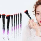10Pcs Makeup Brushes Crystal Handle Lip Powder Foundation Blush Black&Red Hot US