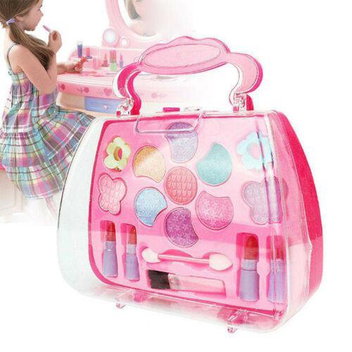 Kid Safe Makeup Kit Washable Girl Princess Cosmetic Set Toy Eyeshadow Lip Gloss