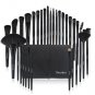 32Pcs Makeup Brushes Eyebrow Face Lip Pencil Brush+ Luxury Bag Kit Black New US
