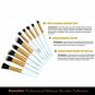 10Pcs Soft Powder Makeup Brushes Eyebrow Eyeliners Face Pencil Brush White Gold