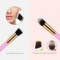 10Pcs Pro Makeup Brush Face Lip Pencil Brush Liquid Cream Kabuki Hot Pink Gold