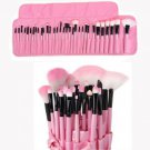 32Pcs Cosmetic Makeup Brush Tools Beauty Eyebrow Shadow Face Brush & Pink Bag TT