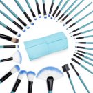 32pcs/set Makeup Brushes Cosmetic Eyebrow Face Lip Brush & Free Blue Bag Case