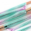 10Pcs Mermaid Makeup Brush Contour Face Eyebrow Lip Eyeliner Kabuki Brush Green