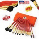 16Pcs Pro Makeup Brushes Set Cosmetic Kabuki Orange Brush Set For Beginner New