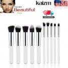 10Pcs Makeup Brush Set Cosmetic Eyeshadow Contour Foundation Facial Beauty Hot