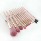 12Pcs Makeup Brushes Set Eyebrows Face Lip profession Makeup Brush girl Pink New