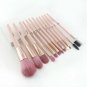 12Pcs Makeup Brushes Set Eyebrows Face Lip profession Makeup Brush girl Pink New