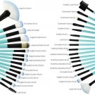 32Pcs Makeup Brushes Set Powder Foundation Eyeshadow Eyeliner Fashion Style New