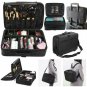 Large Makeup Train Case Cosmetic Travel Storage Organizer Dividers Bag Backpack