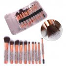 10Pcs Makeup Brushes Kits Powder Foundation Face Lip Blender Brush Kits & PU Bag
