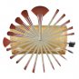 22Pcs Pro Gold Makeup Brushes Powder Foundation Eyebrow Blush Gold Hot Useful US