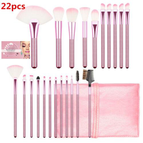 22pcs Makeup Brushes Set  Powder Foundation Eyeshadow Brushes & Free Pouch Case