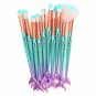 10Pcs Mermaid Makeup Brush Contour Foundation Eyebrows Foundation Brush 3D Fish
