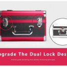 Aluminum Makeup Train Jewelry Organizer Storage Box Cosmetic Button Lock Case US