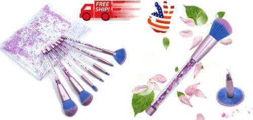 7pcs Crystal Makeup Brushes Kit Cosmetic Eyeshadow Powder Foundation Brush US