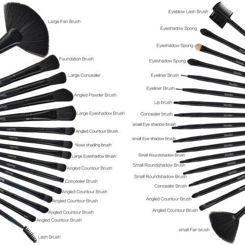 32Pcs Professional Makeup Brushes Tools Kabuki Powder Foundation Face Lip Brush