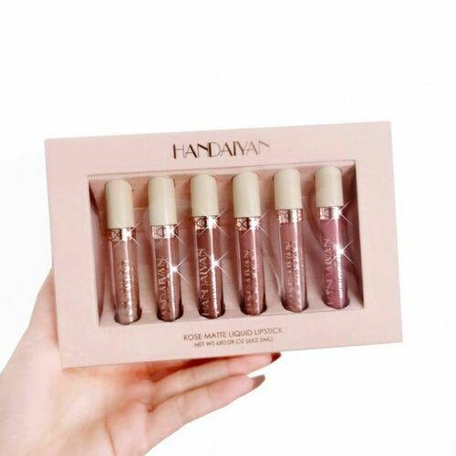 6pcs Lipstick Set Matte Liquid Lip Gloss Waterproof Long Lasting Makeup