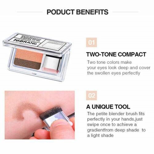 3 Seconds Eyeshadow Makeup Double Layer Coloured Gradation Cosmetic Brush Gift