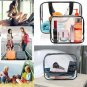 3Pcs Transparent Travel Bag Set Airport Cosmetic Makeup Toiletry Clear Wash