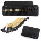 32Pcs Makeup Brushes Eyebrow Face Lip Pencil Brush & Cosmetic Bag Set 2021