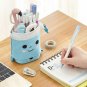 Cute bubble tea Telescopic Pencil Case Standing Up Pen Holder Makeup Pouch US