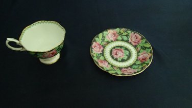 Vintage Needle Point Royal Albert Tea Cup and Saucer, Excellent Condition