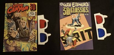 Two issues WILL EISNER'S 3-D CLASSICS FEATURING THE SPIRIT !!!!! #1 Steve canyon