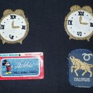 Applique clock patches assorted