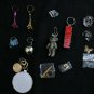 LOT OF  KEYCHAINS KEY RINGS ASSORTED SOUVENIR NOVELTY PINS VINTAGE MODERN