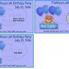 10 Balloons Birthday Bear Birthday Party Scratch Off Game