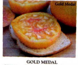 Gold Medal, bi-color tomato seeds