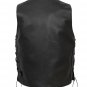 Adjustable Black Leather Vest