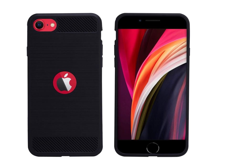 Hybrid Back Cover Case Designed for iPhone SE (Rugged Armor ,Black)