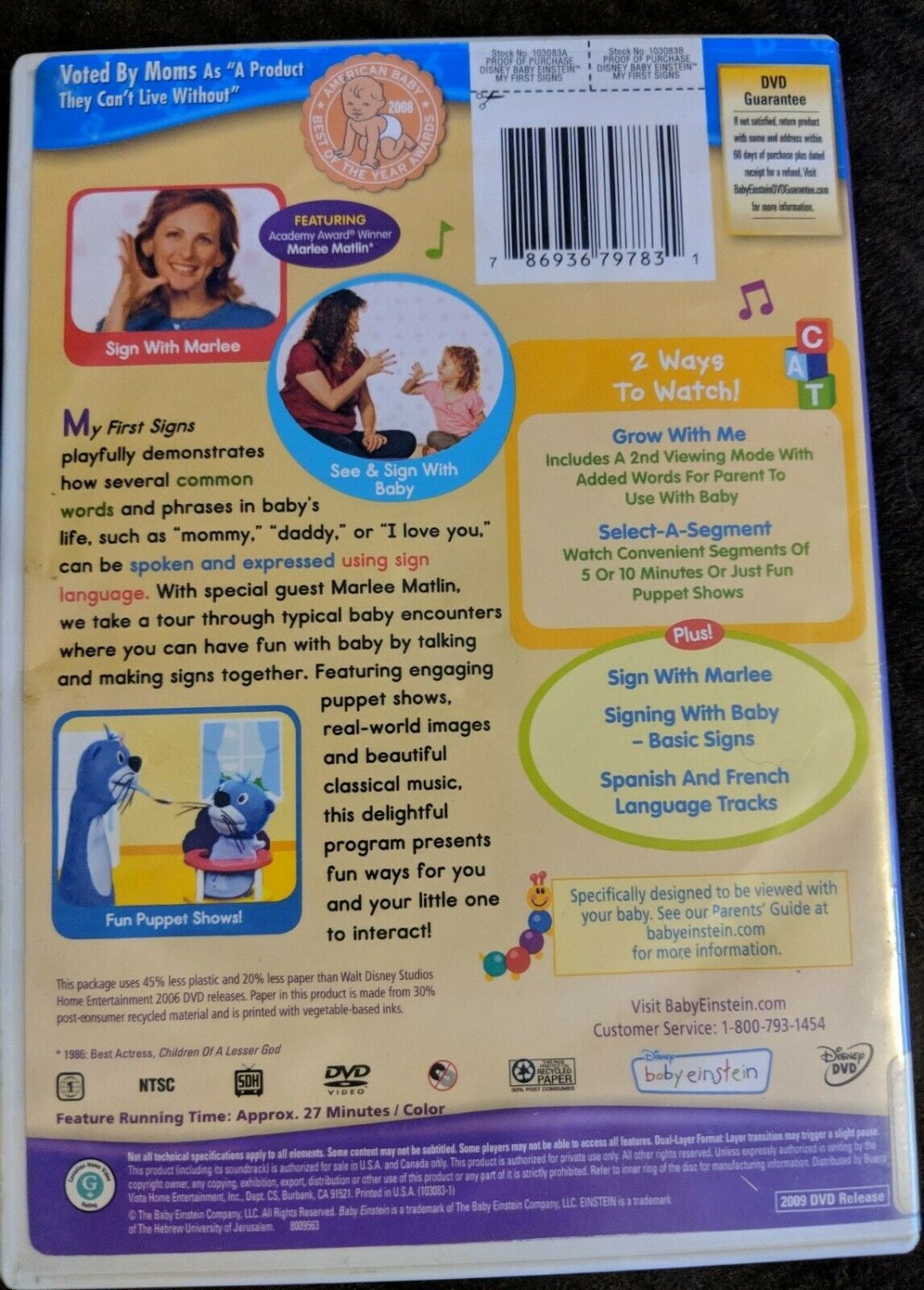 Baby Einstein: My First Signs - DVD By Marlee Matlin