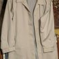 LONDON FOG British Khaki Jacket Trench Coat with Hood Women's Size 16 Reg.