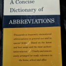 Concise Dictionary of Abbreviations / George MAYBERRY First Edition 1961 HC