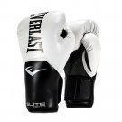 Everlast Elite Leather Training Boxing Gloves Size 12 Ounces, White/232952333091