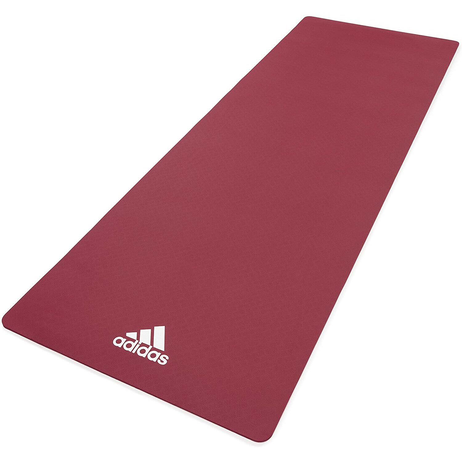 Adidas Universal Exercise Slip Resistant Fitness Yoga Mat, 8mm, Mystery Ruby/353087637676