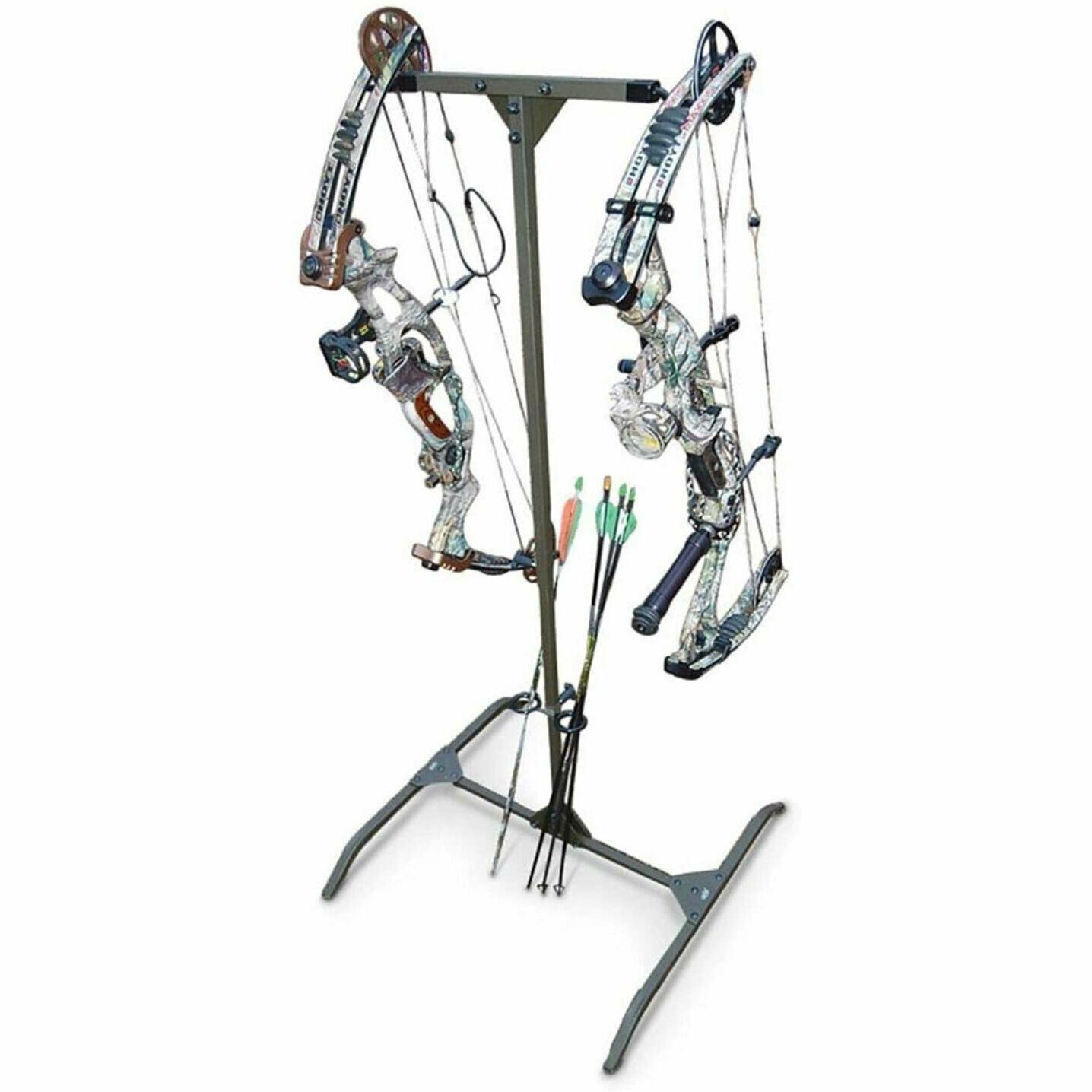 HME Hard Surface Practice Indoor Outdoor Steel Archery Bow Storage Hanger Rack/353077564258