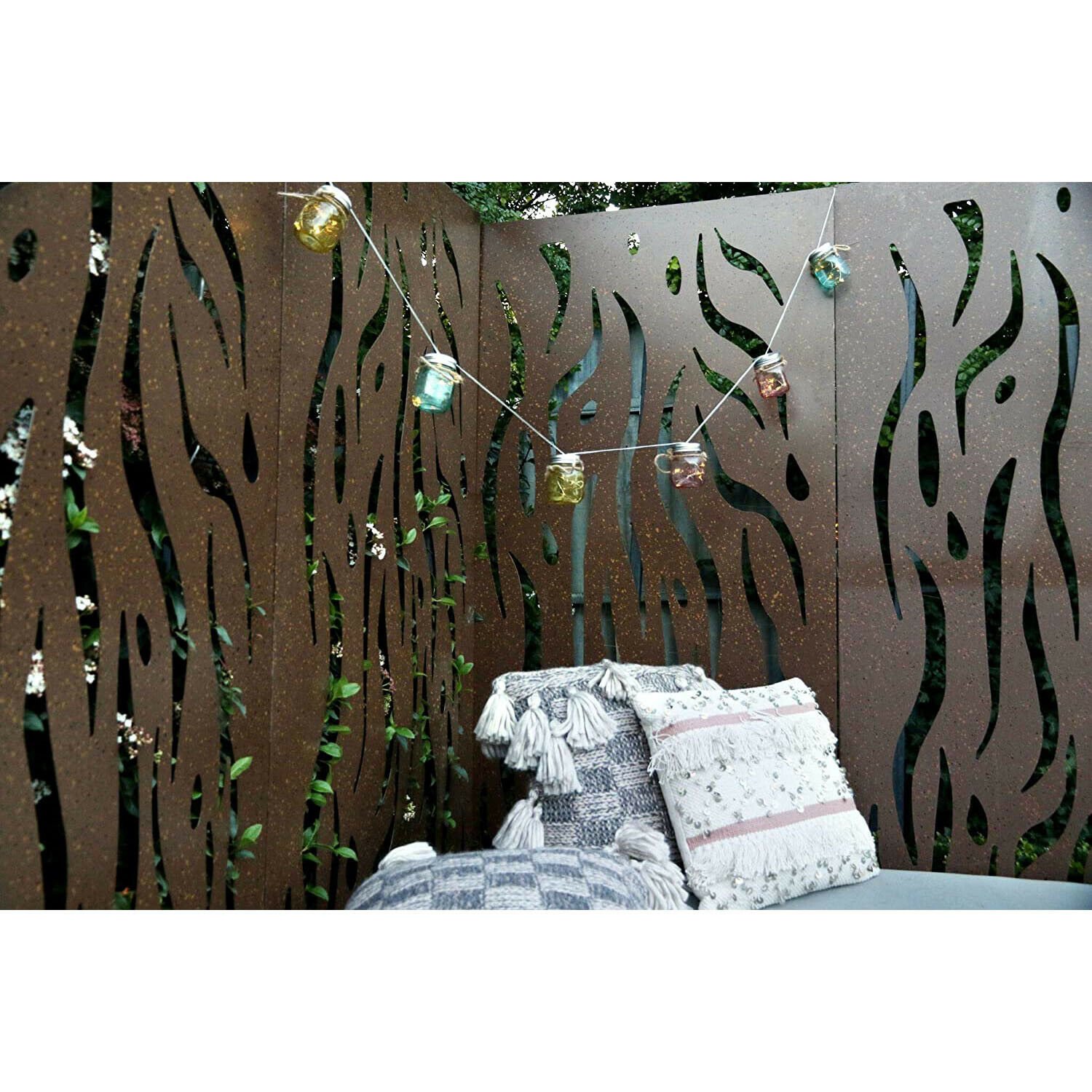 Stratco 4 x 2 Foot Decorative Metal Privacy Screen Panel Fencing ...