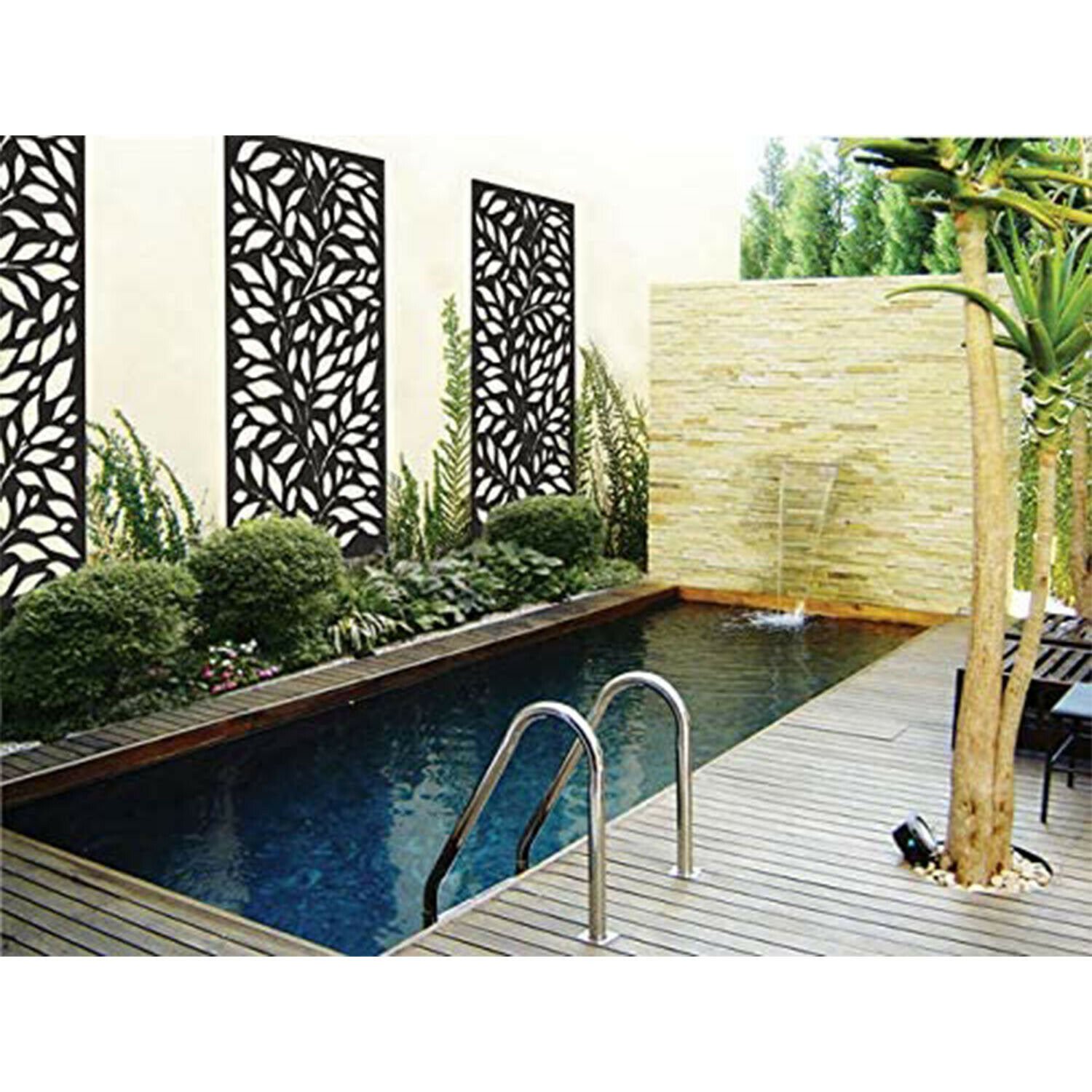 Stratco 4 x 2 Foot Decorative Metal Privacy Screen Panel Fencing ...