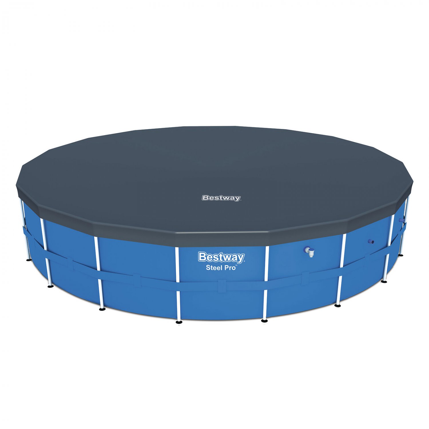 Bestway Flowclear Round 18' Pool Cover for Above Ground Pools (Pool ...