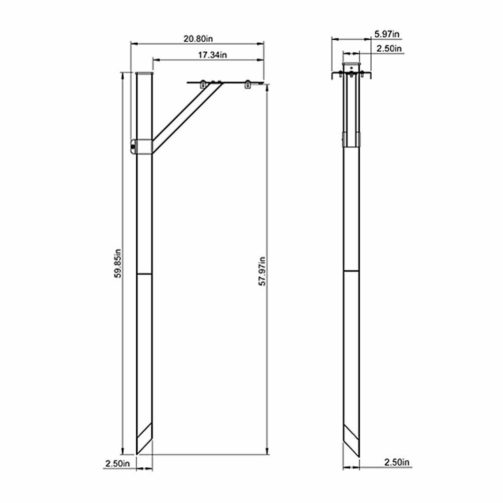 Gibraltar Mailboxes Powder Coated Steel Drive In Adjustable Mailbox