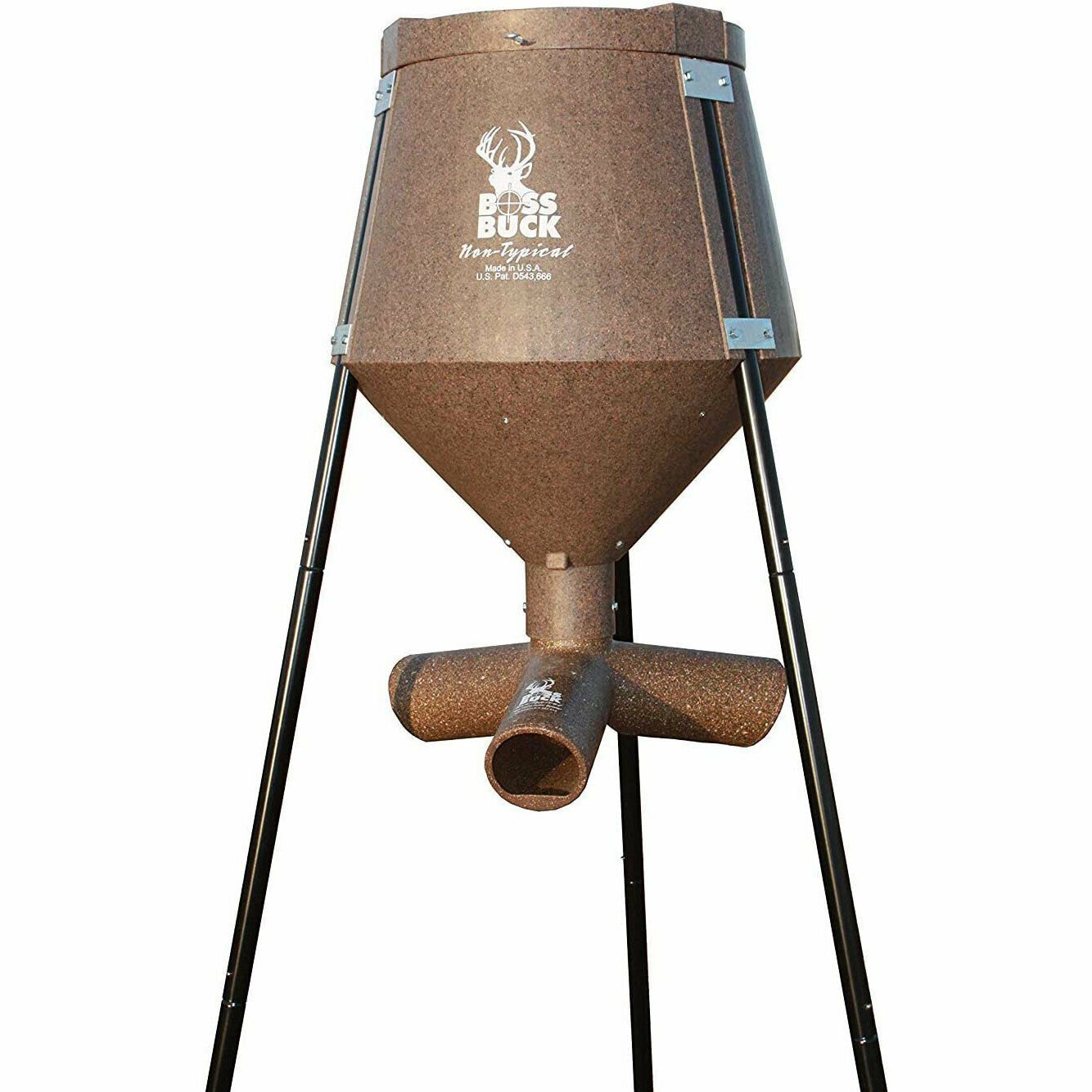 Boss Buck 200 Pound Gravity Fed Tripod Game Deer Corn and Protein Pellet Feeder/233550779122