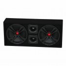 Q Power Chuchero Dual Pre Loaded 10 Inch Speaker Sub Box Enclosure w/ 2 Tweeters/233487860455
